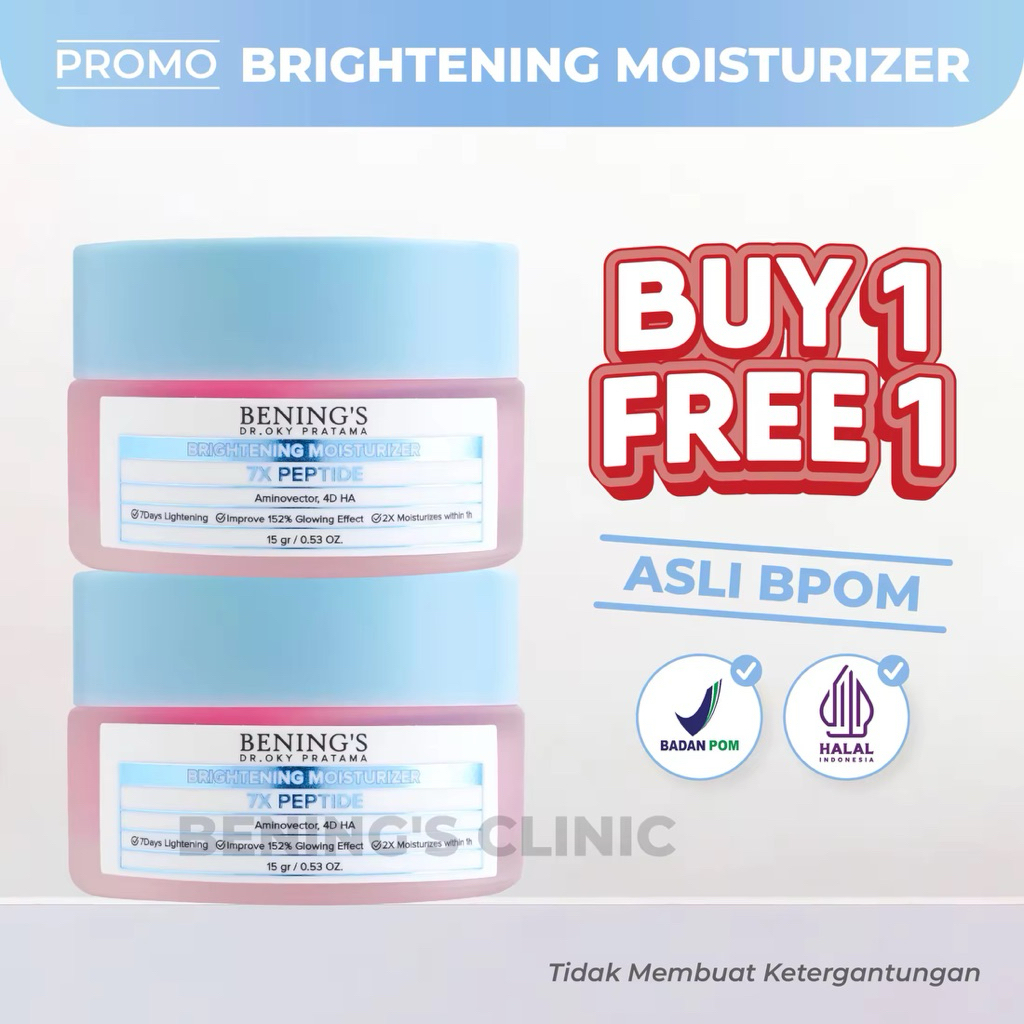 Bening's Brightening Moisturizer Skincare (Moist Gel Pink)| Gel Pelembab / Benings Clinic Skincare