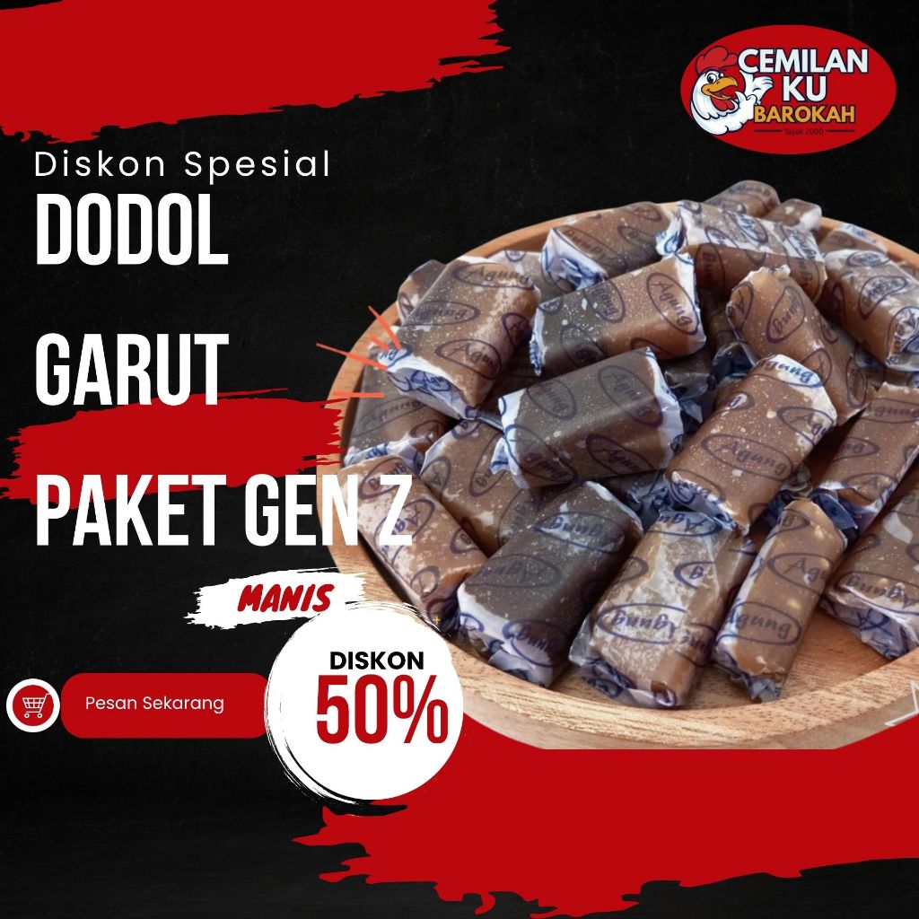 

Dodol Garut Paket Gen Z – Mix 250gr / 500gr / 1kg – Tanpa Zebra & Original – Rasa Kekinian!