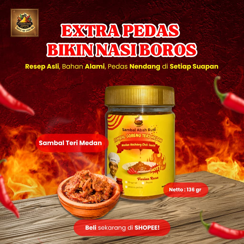 

Sambal Abah Rudi Teri Medan 125gr