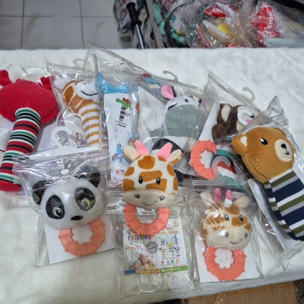Little Friends Rattle Stick /Rattle Donut / Boneka Rattle Stick / Boneka Rattle Teething / Mainan Bo