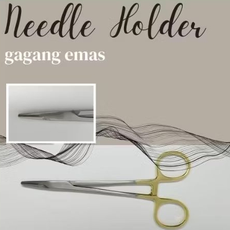 Needle Holder gagang emas