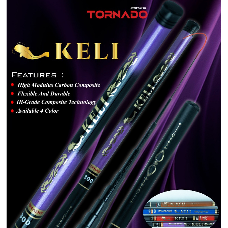 Joran Tegek Tornado KELI - IKAN MAS Ruas Pendek-40CM