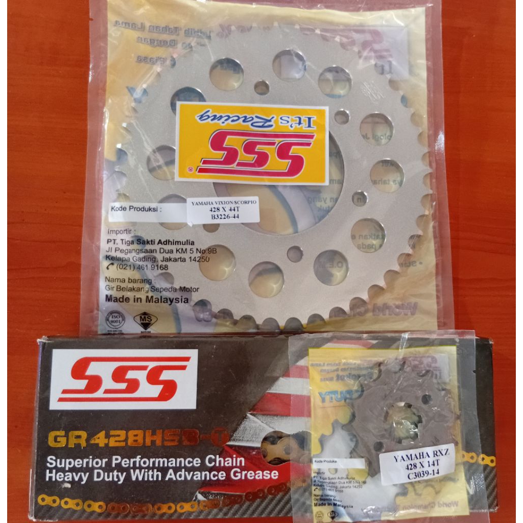 Gigi tarik Vixion old / New SSS 40-44x14x130 HSBT.