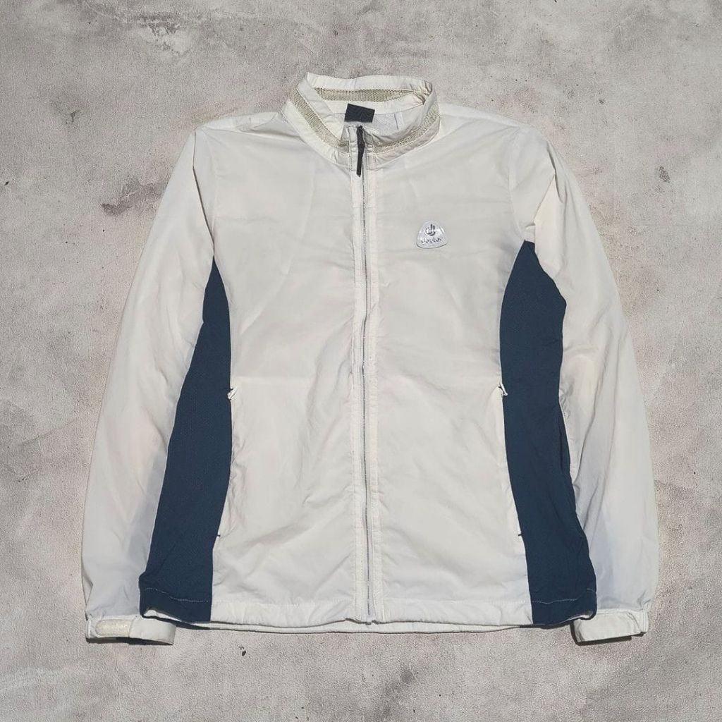 Jaket windbraker running outdoor Deuter  putih Navy