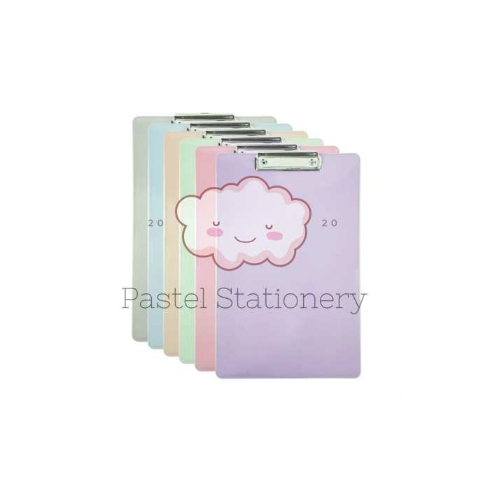 

Papan Jalan Dada Ujian Plastik Lentur Pastel Color F4 - Plastic Clipboard Folio Clip Board