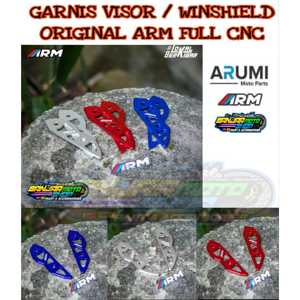 (ARM) GARNISH VISOR AEROX ORIGINAL ARM FULL CNC / GARNIS WINDSHIELD AEROX ORIGINAL ARM FULL CNC