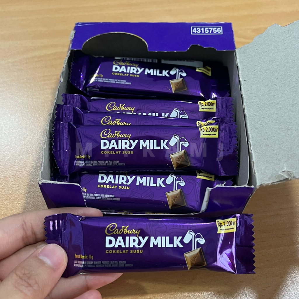 

[ECERAN] Cadbury Dairy Milk Chocolate (11 gr) ED 2026 | Cokelat Susu | Cadbury Dairy Milk Mini