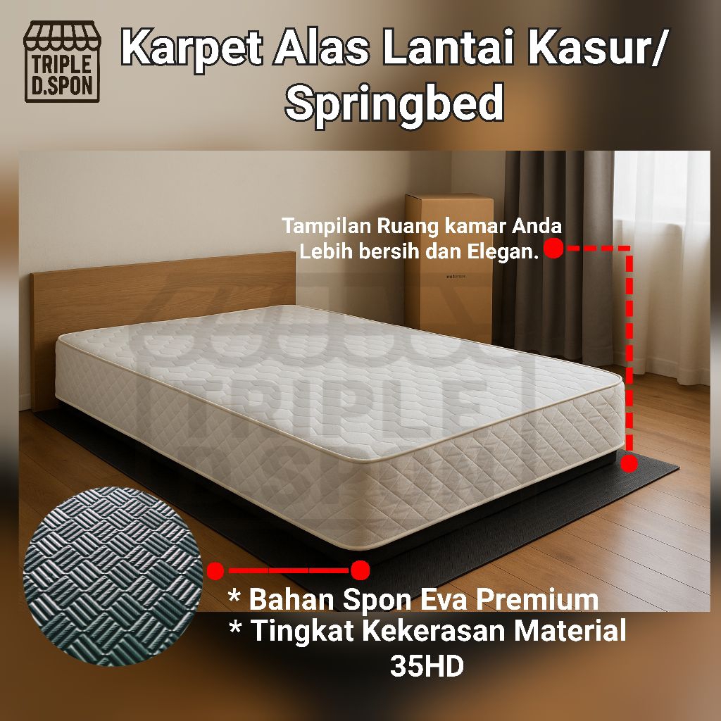 Alas Lantai Springbed Waterproof T8mm