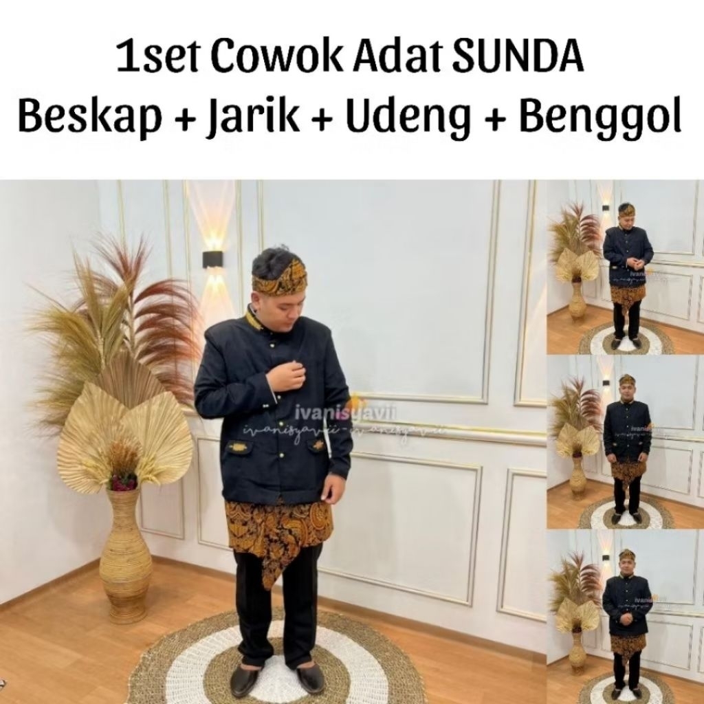 (1set Cowok) Baju Adat Sunda - Tradisional / Baju Pagar Bagus - Among Tamu