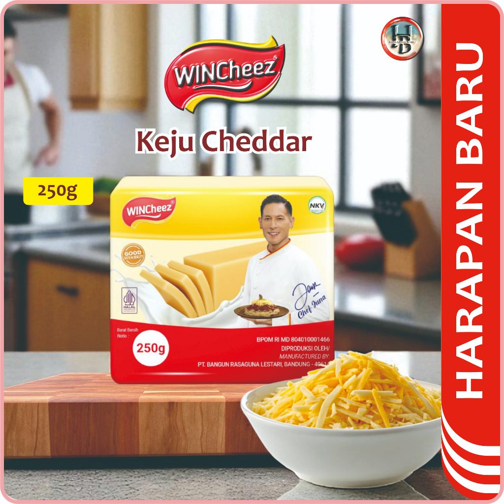 

Wincheez Cheddar Regular 250gr - Keju Parut - Topping - Bahan Kue