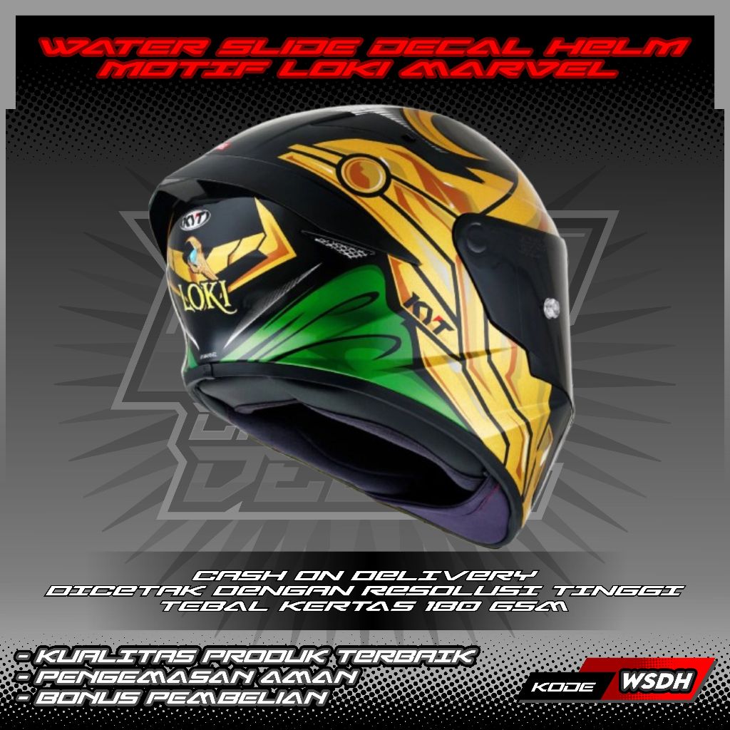 WATER SLIDE DECAL HELM MOTIF LOKI MARVEL