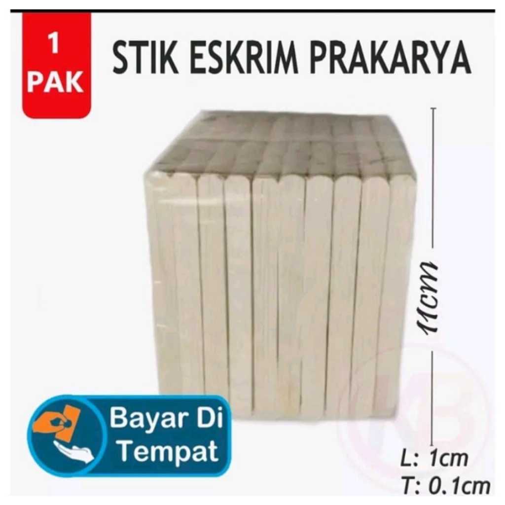 

[ GROSIR 1 PACK ISI 10 ] STICK KAYU ES KRIM - STICK ICE CREAM ISI 50 PCS - STICK KREASI