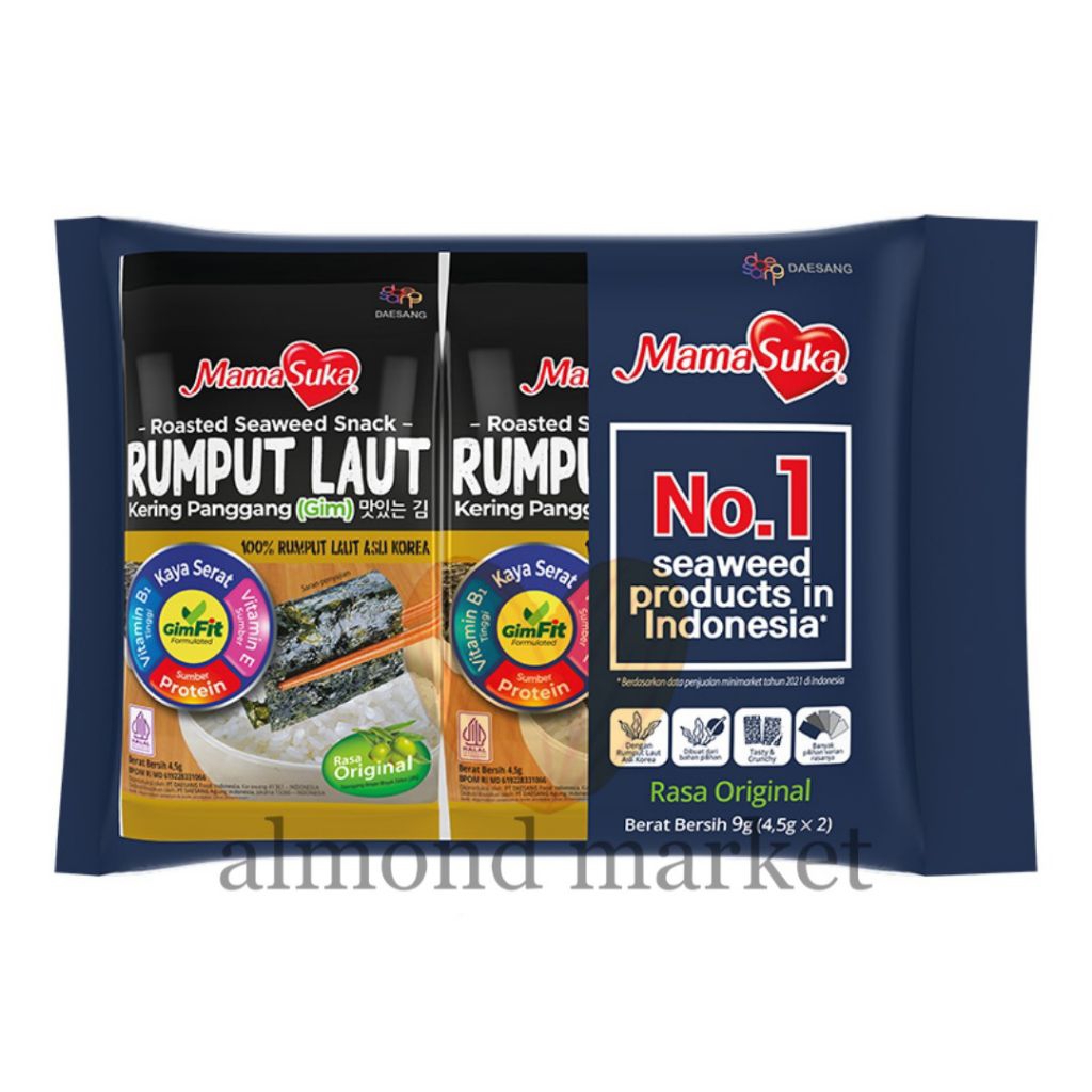 

Mamasuka Rumput Laut Panggang GIM 2 Pcs x 4,5 Gr Original