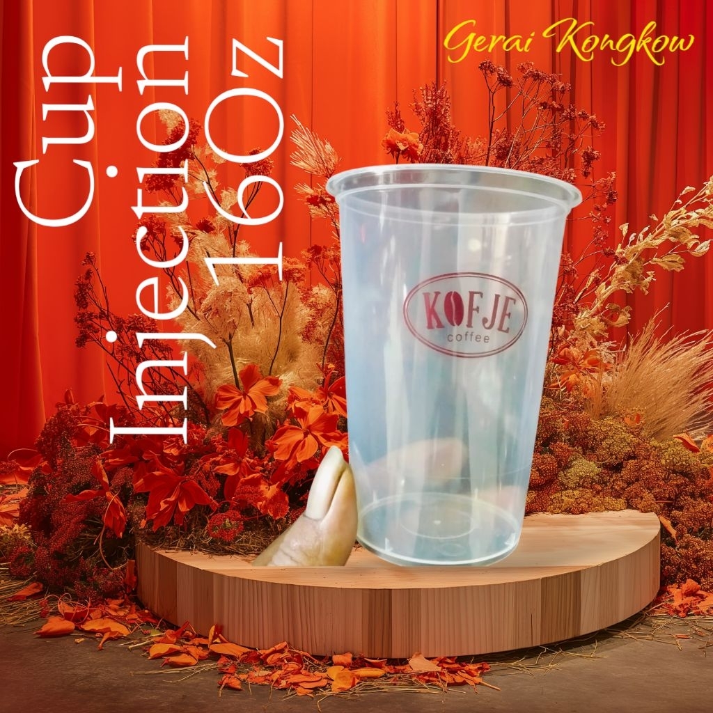 Sablon Cup Plastik Injection / Custom Logo Gelas Plastik Injection 1 Warna