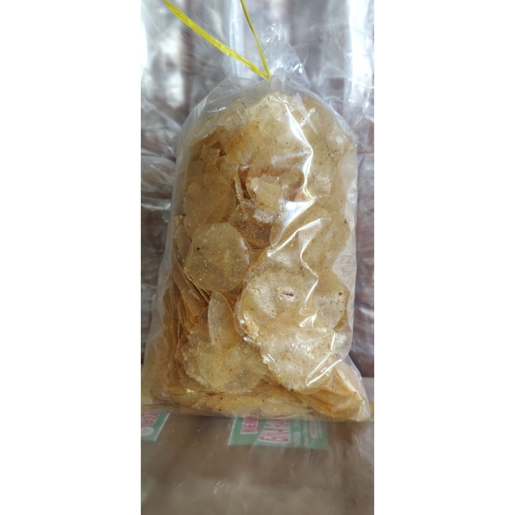 

kripik kaca ori extra bawang putih kencur kemasan 500 gram