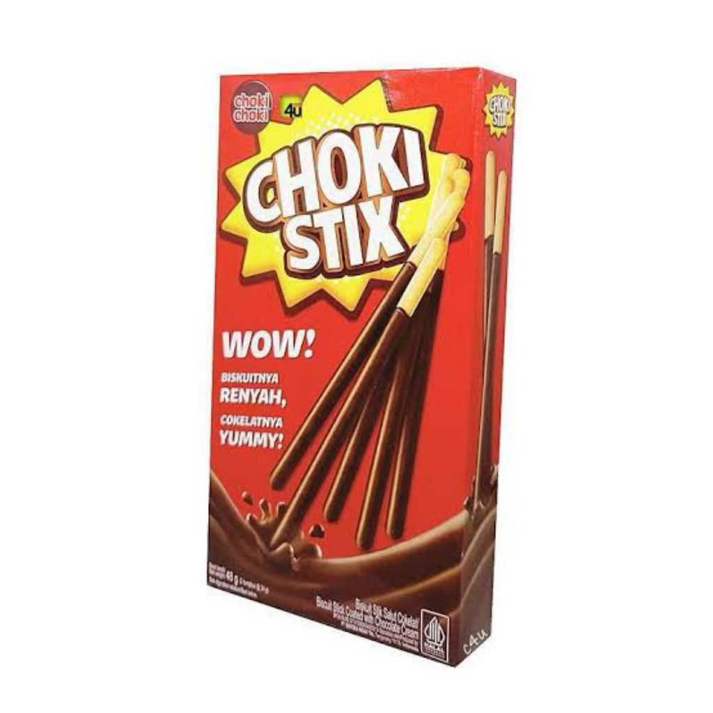 

Choki Choki Stix Biskuit Stick Coklat 48 gram