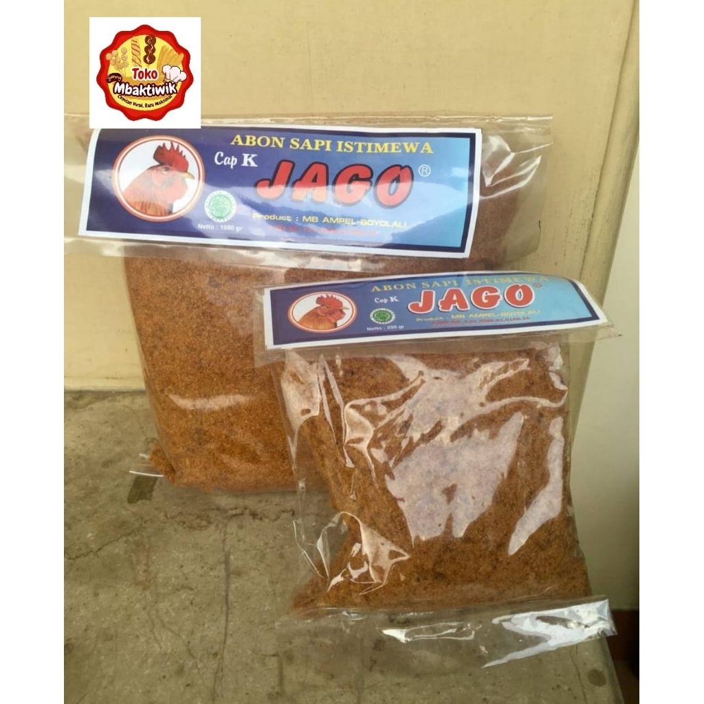 

abon sapi istimewa cap k jago 250 gram