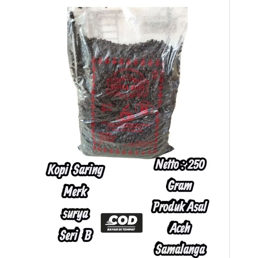 

250 Gram Kopi Kasar Aceh Merk Surya Kopi Seri B
