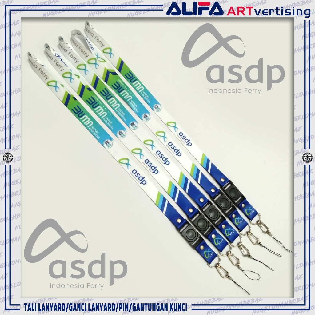 

TALI LANYARD GANTUNGAN ID CARD/HP.KUNCI/DLL.. BUMN ASDP