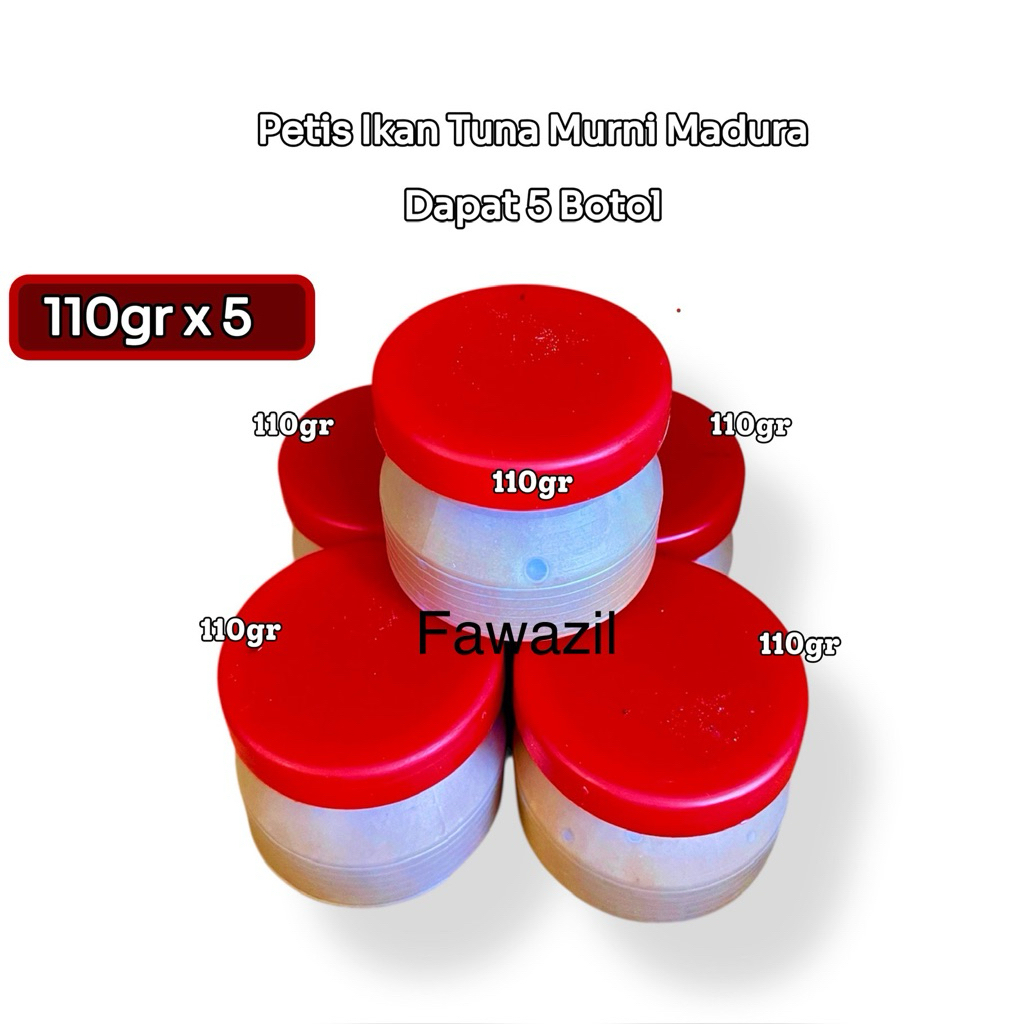 

A3 Petis Tuna Murni Madura 5 Botol 110gram Kualitas Super Asli Cocok untuk Rujak atau Sambal