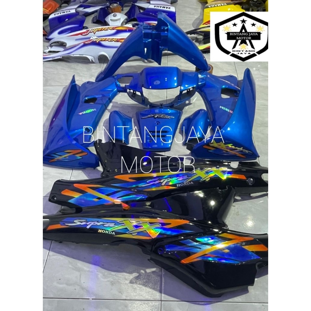 cover body halus honda Supra dobel xx hologram fullset body halus honda Supra xx kopling hologram
