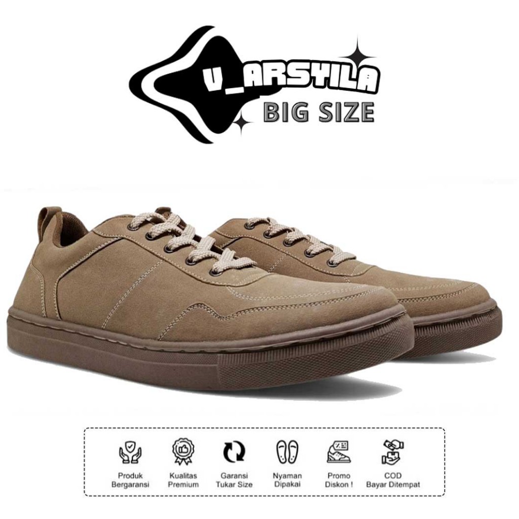 ARSYILA - Sepatu Kulit Sapi Asli 100% ORIGINAL V 709 Sepatu Casual Pria Sneakers Import