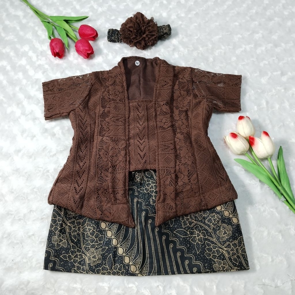 KEBAYA BAYI / KEBAYA ANAK PEREMPUAN / SETELAN BAJU KEBAYA KUTUBARU ANAK 0-2 Tahun MODEL KUTUBARU