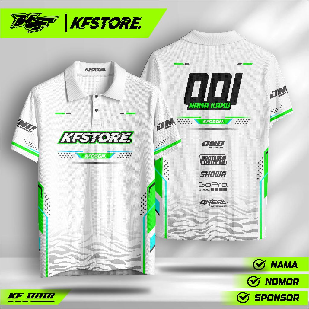 Jersey Custom Nama Balap – Fullprint Keren | Bisa Tambah Logo Tim & Warna Bebas