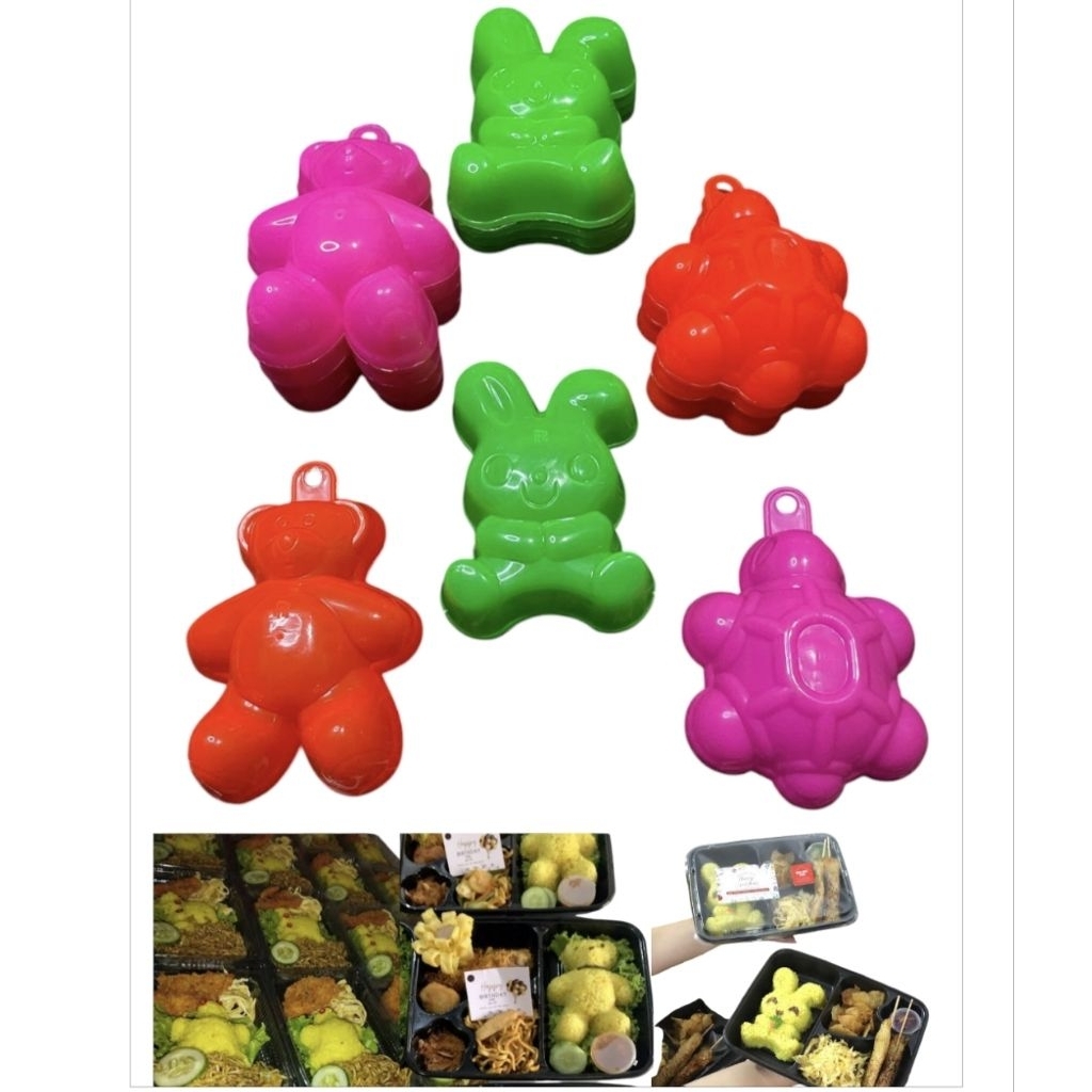 cetakan nasi bento, nasi kuning karakter warna bahan berkualitas anti lengket