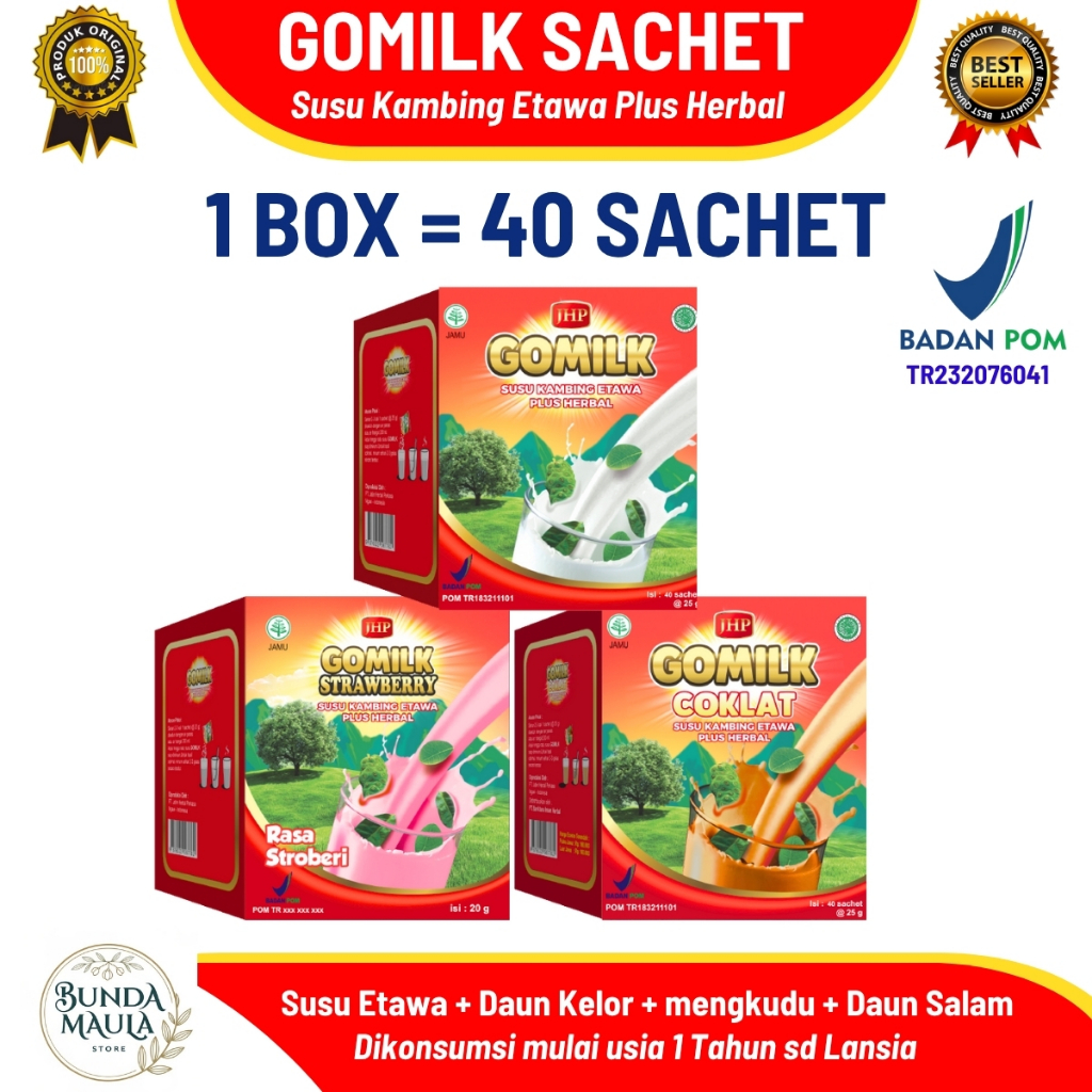 

Susu Kambing Etawa GOMILK Sachet 1kg – Herbal Nafsu Makan, Maag, Asam Urat, Tulang Kuat