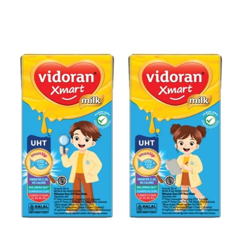 

Vidoran Xmart Milk UHT Rasa Madu 110 ml