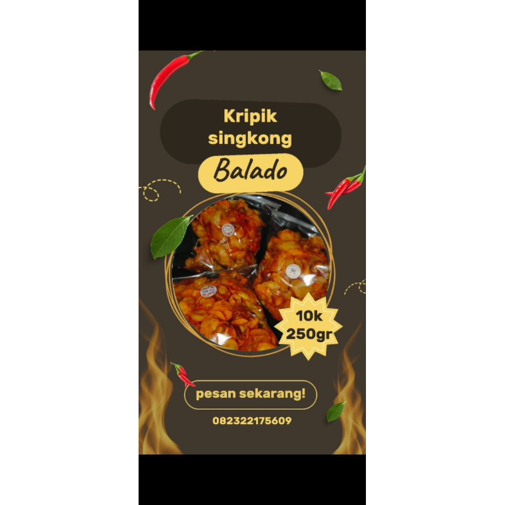 

KRIPIK SINGKONG BALADO KHAS TEGAL 250gram