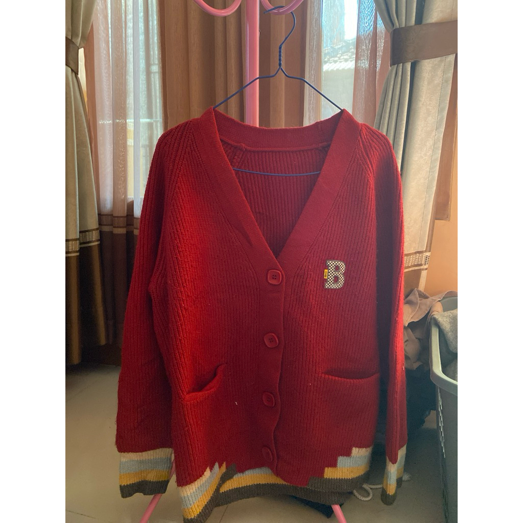 cardigan merah wanita/ cardigan