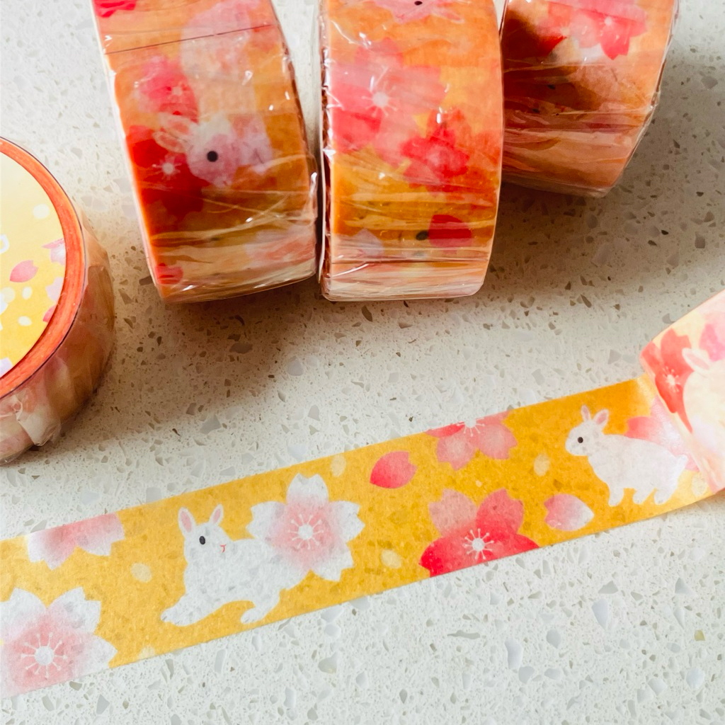 

washi tape sakura bunny orange