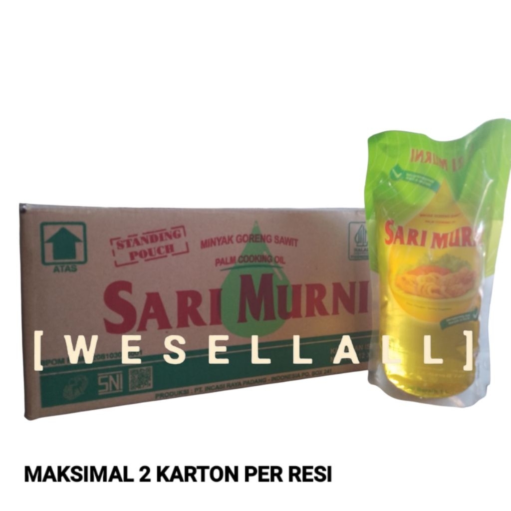 

Sari Murni Minyak Goreng Kemasan PER KARTON Isi 12 Pcs @ 1 Liter | 0010MPC