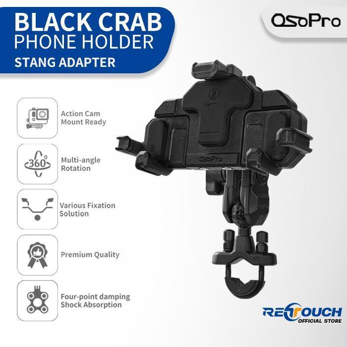 PROMO OSOPRO Phone Holder V-Crab Black / Osopro Phone Holder