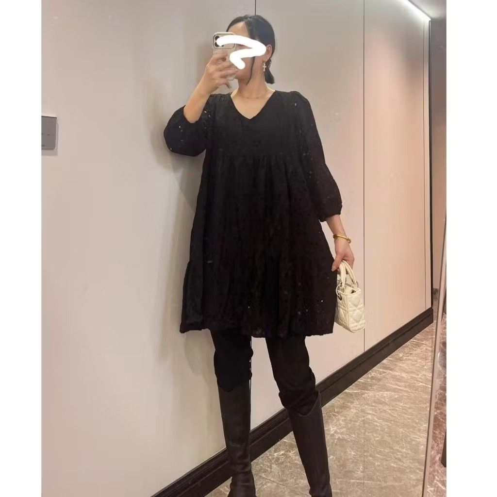 1808 Rykiel embroidered babydoll cotton dress