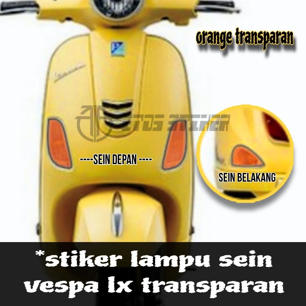 STIKER SEIN VESPA LX STIKER PELINDUNG LAMPU SEIN MOTOR VESPA LX
