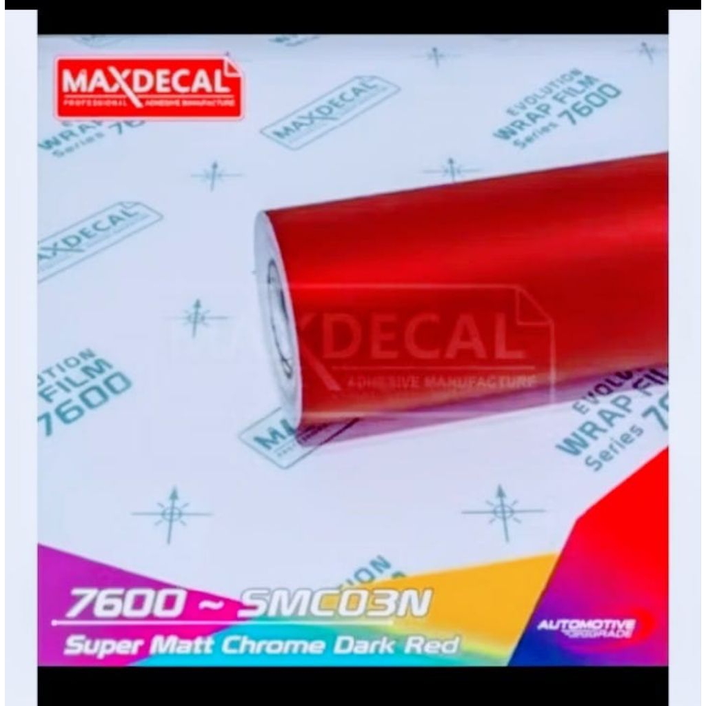 Skotlet stiker motor merah maron metalic doff