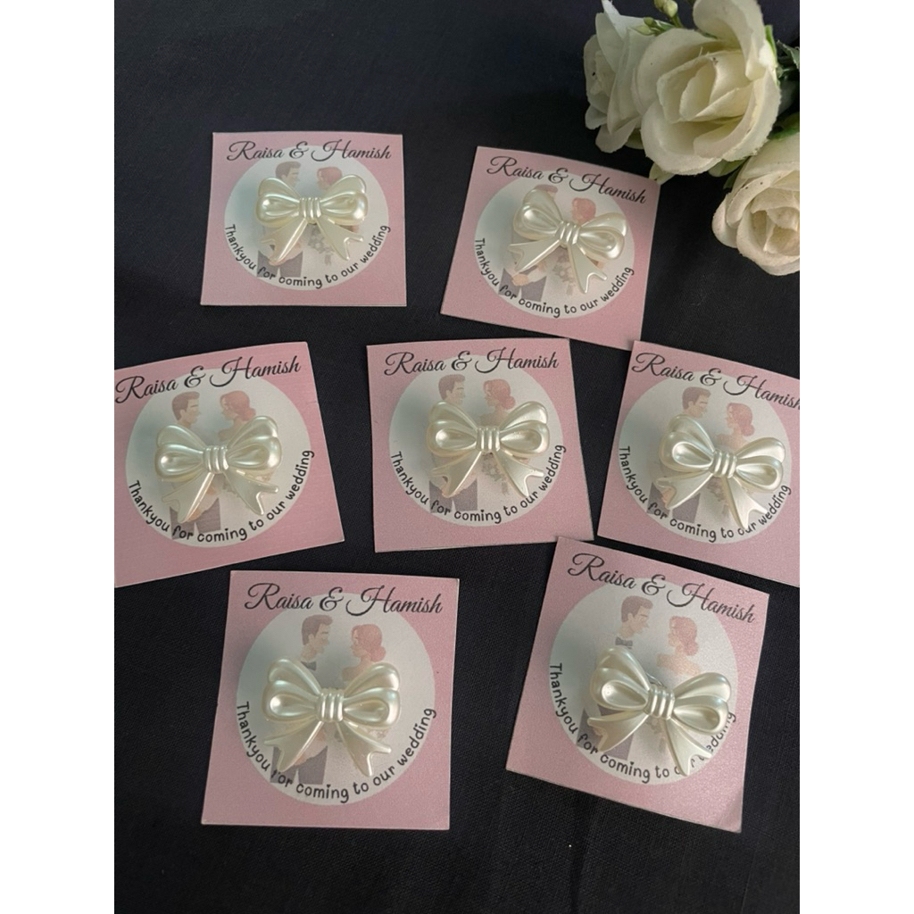 

[Isi 25 pcs ] Souvenir Pernikahan Pita mini broken white 2,5 cm