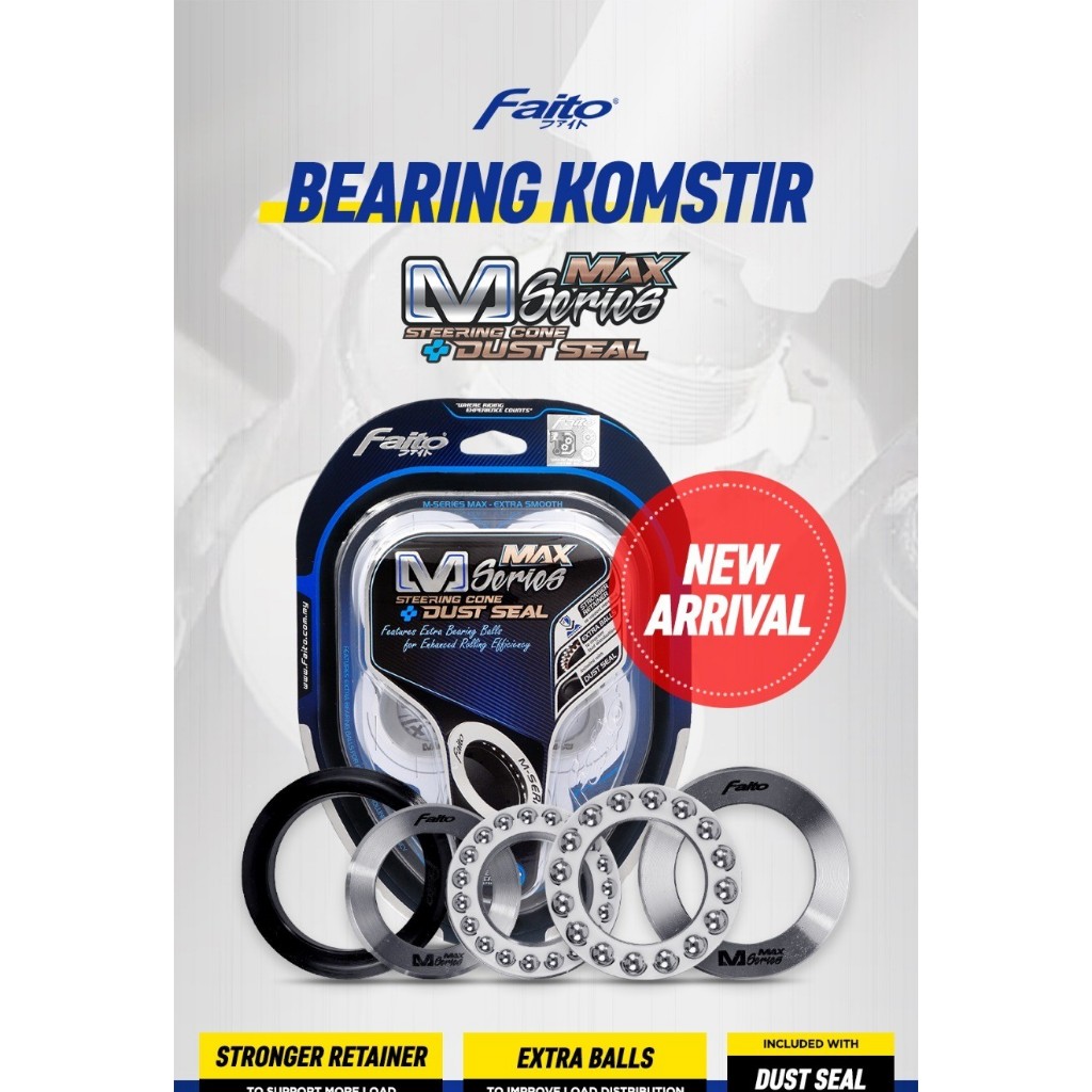 BEARING KOMSTIR FAITO TIPE EXTRA SMOOTH BUAT YAMAHA MIO / JUPITER / F1ZR / RX KING / MIO M3 / MIO J 