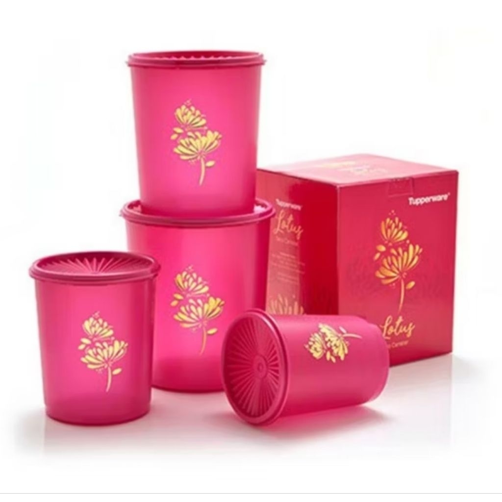 NEW Lotus Deco Canister Tupperware / Deco Canister