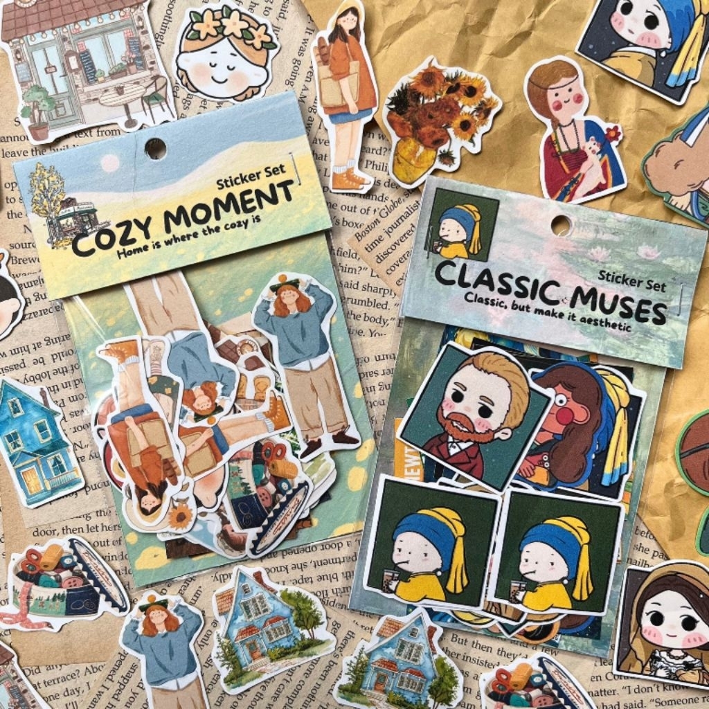 

40pcs/pack STICKER AESTHETIC HOME / sticker Picasso aesthetic / girl sticker aesthetic / journal sticker / sticker deco / sticker pemandangan / classtoc sticker set / cute sticker / vintage sticker