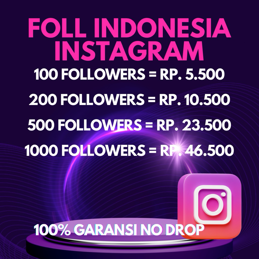Followers Indonesia Termurah Full Garansi No drop 100%