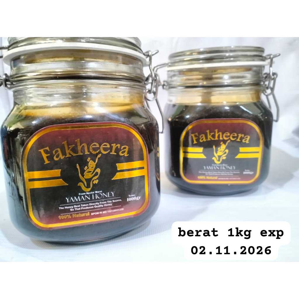 

Madu Yaman Fakheera 1kg – Murni 100% Original, Sehatkan Tubuh & Tingkatkan Energi