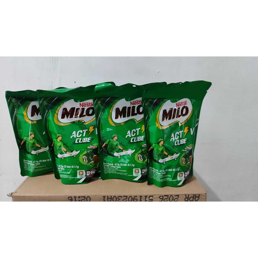 

Milo Activ Cube 4 pack x 25 pcs = 100 pcs Coklat Kubus Premium Asli MILO cube