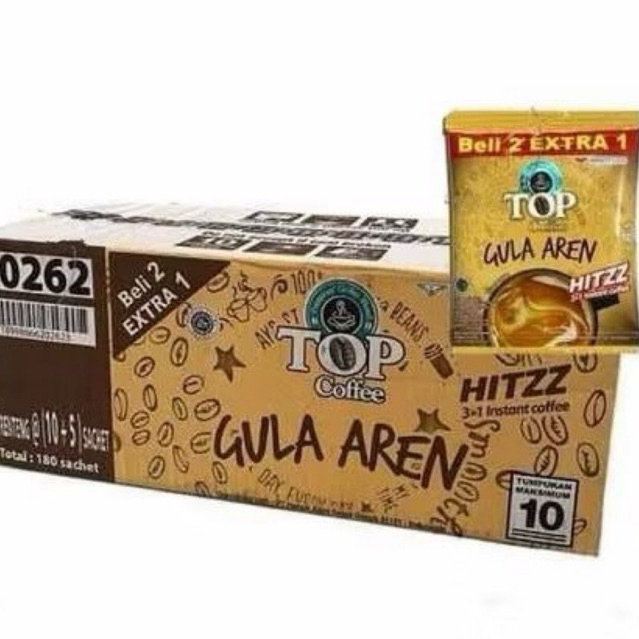 

1 DUS TOP KOPI GULA AREN RENCENG (12 Renceng/180 sachet)