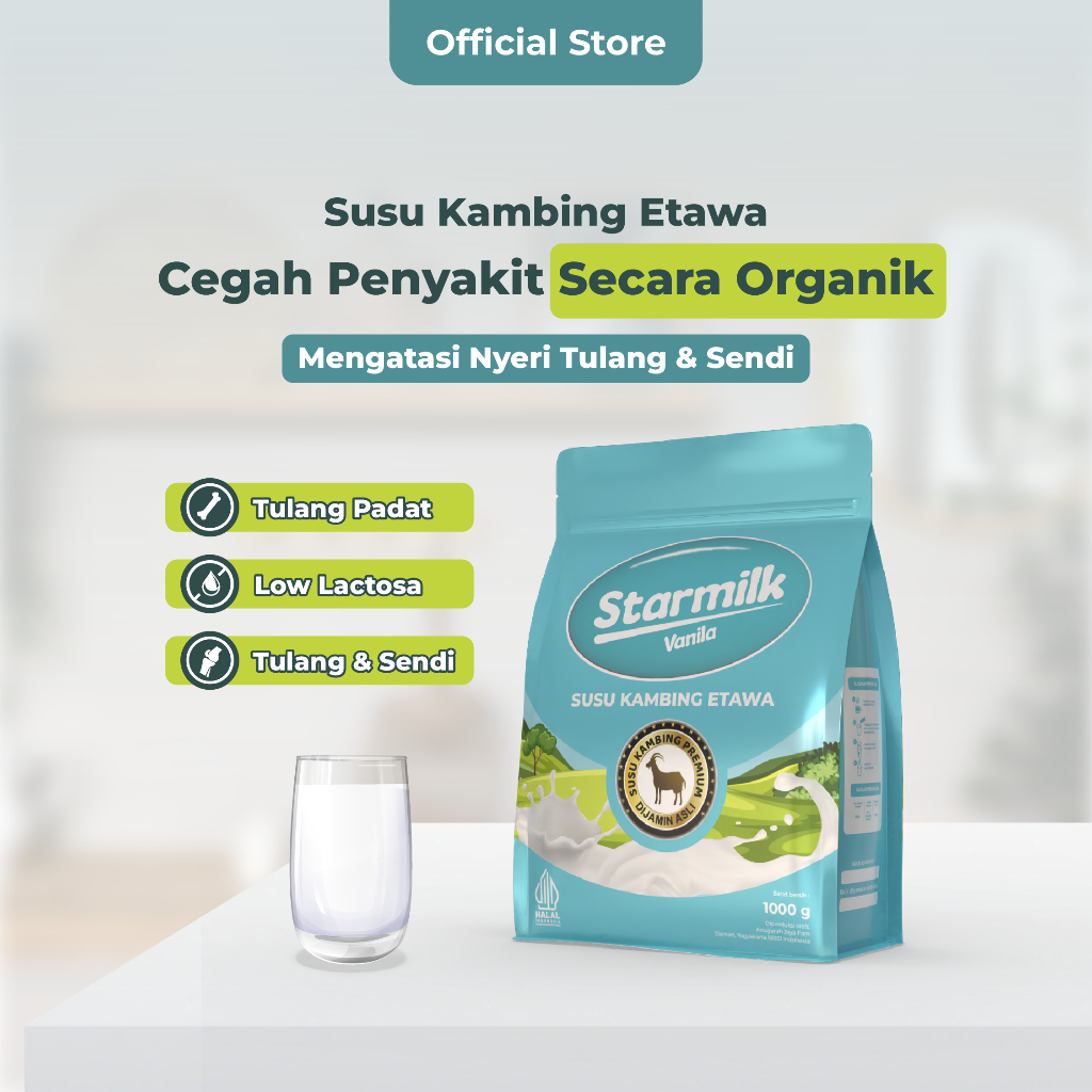 

Susu Kambing Etawa Bubuk Harga Murah Rasa Vanila Bebas Sesak Nafas dan Sendi Kuat 1000g 500g 250g