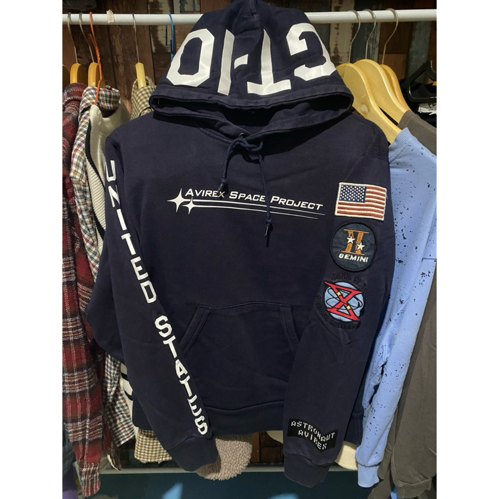 Hoodie Avirex Space Project Navy
