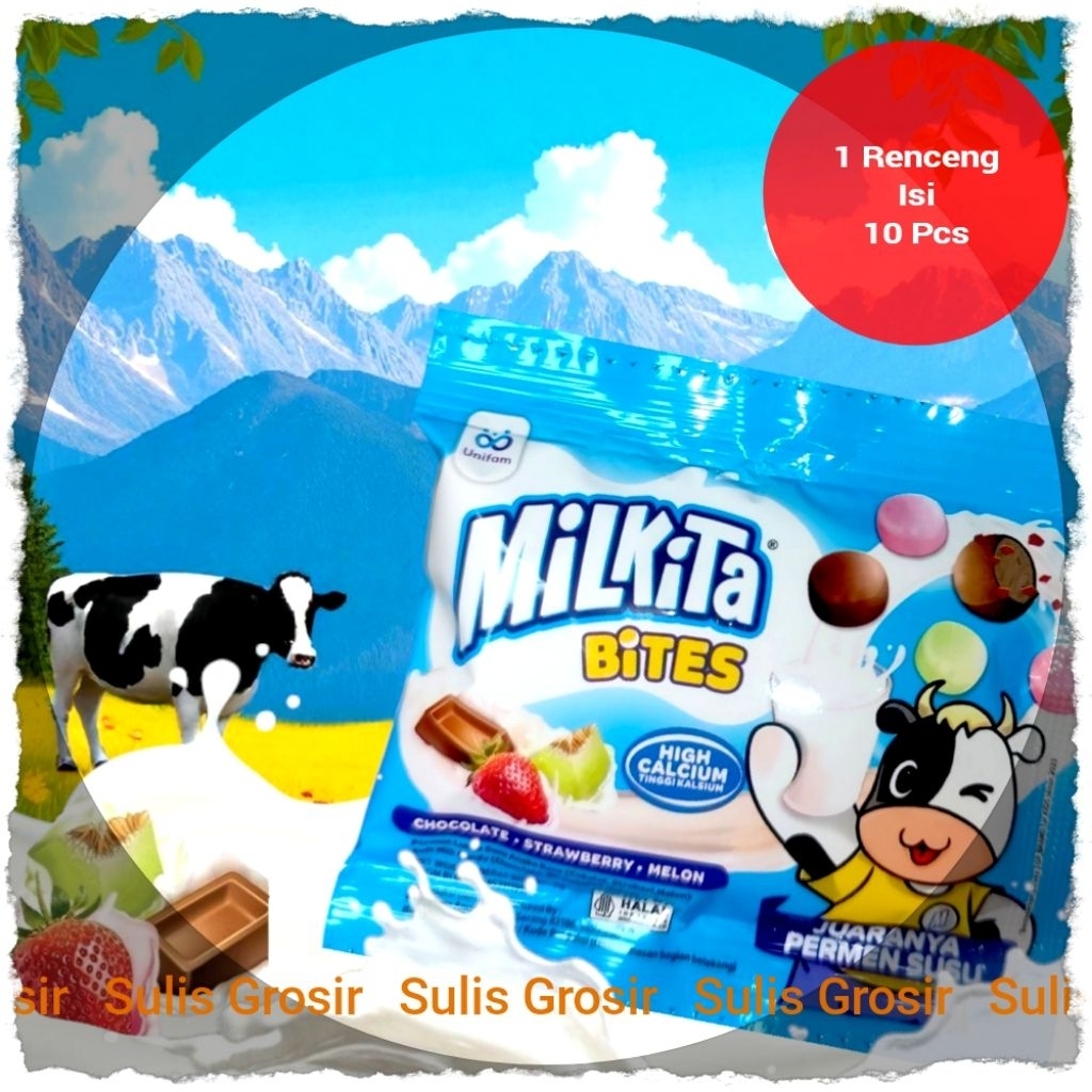 

Milkita Bites Permen susu Per renceng Isi 10 pcs